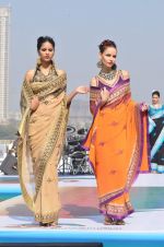 Model walk the ramp for Designer Azeem Khan showcases his latest collection at AGP Million Race in Mumbai on 19th Feb 2012 (64).JPG